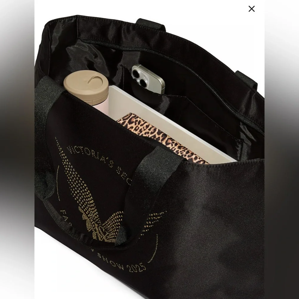 NWT Victoria's Secret 2025 Fashion Show Black Tote with Rhinestones